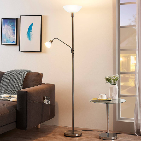 Nikkelinvärinen LED-kattokohdevalo Jost, lukuvalo