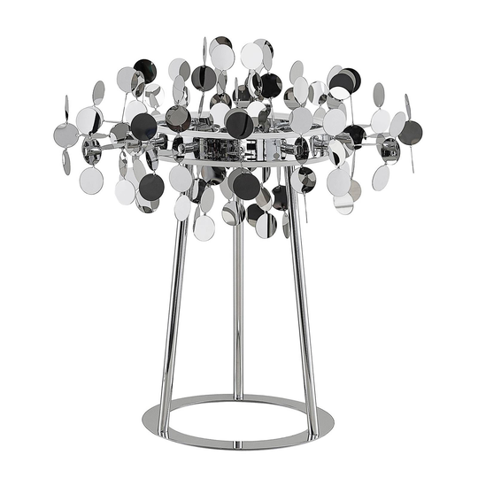 Lucande Glimmo -LED-pöytävalaisin, kromi