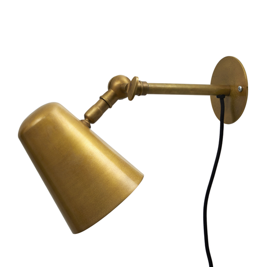 Vala Flex Wall Lamp, raw brass, H: 14 x L: 30 cm (Messinki)