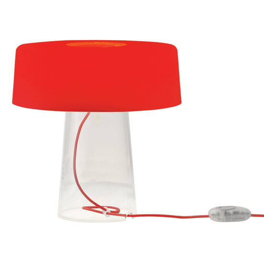 Prandina Glam -pöytälamppu 36 cm kirkas/punainen