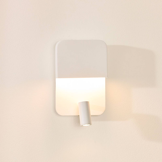 LED-seinävalaisin Boxer spotilla, valkoinen