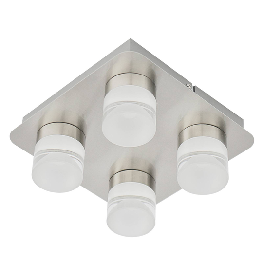 LED-kattovalaisin Stefanie, 4-lamppuinen, teräs