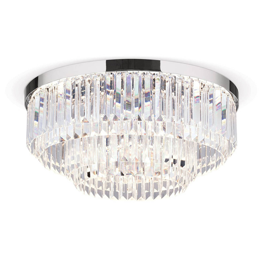 LED-kattovalaisin Prism, kromi, Ø 55 cm