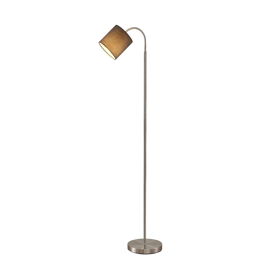 Lindby Manu -lattiavalo, 1-lamp., harmaa