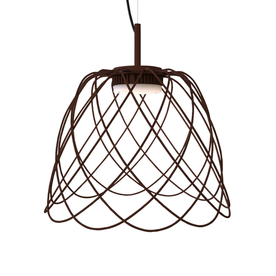 Nefer-LED-riippuvalaisin, IP44, Ø 43 cm, corten