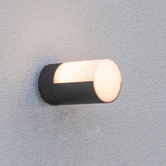 LED-ulkoseinälamppu Cyra, 1-lamppuinen, mattamusta