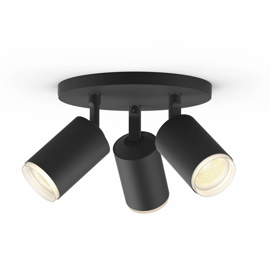 Fugato plate / spiral black 3x5.7W 230V (Musta)