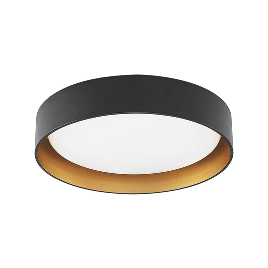 Lindby Gracjan-LED-kattovalaisin CCT, musta, kulta