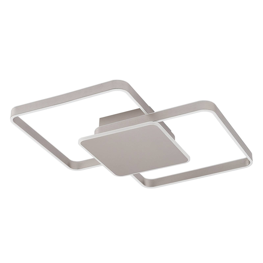 Lucande Kadira -LED-kattovalaisin 70 cm, nikkeli