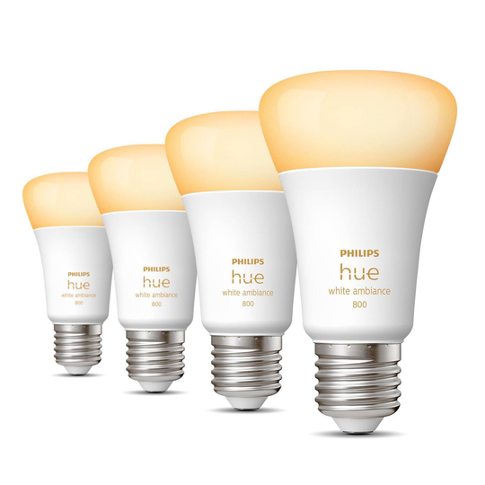 Philips Hue White Ambiance 6W 800lm E27, 4 kpl