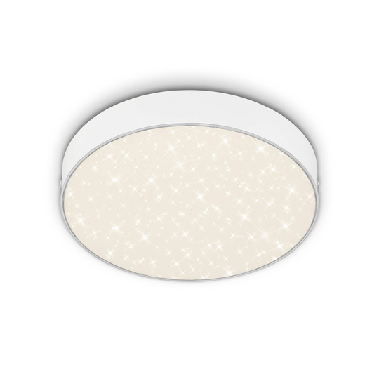 LED-kattovalaisin Flame Star, Ø 21,2 cm, valkoinen