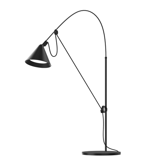midgard AYNO -pöytälamppu 76cm musta/musta 4000K