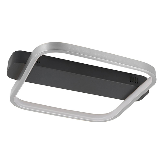 Ascona-LED-kattovalaisin, musta/nikkeli, 20 W