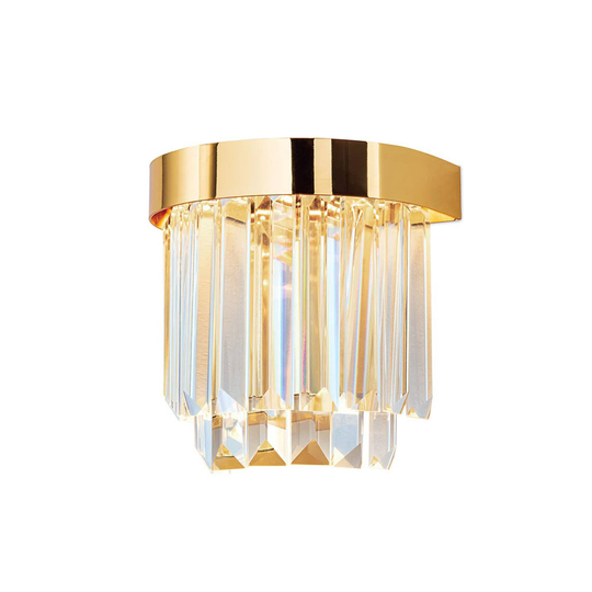 LED-seinävalaisin Prism, ylös- ja alasvalo, kulta