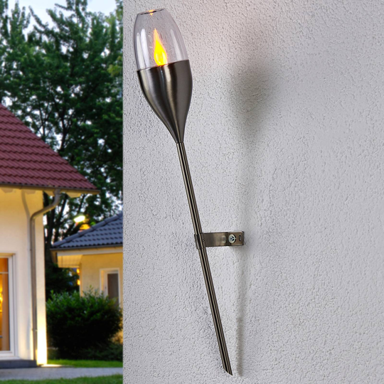Solarseinävalaisin Jari välkkuvalla LED-lampulla