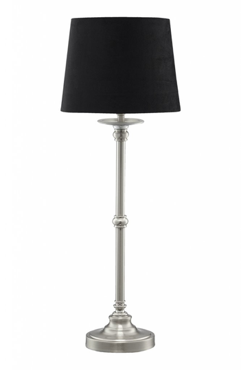 Shaft table lamp with velvet (musta)