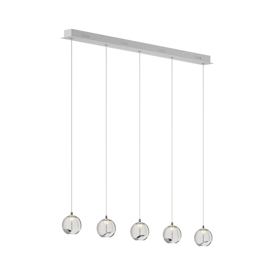 LED-riippuvalaisin Hayley 5-l. pitkänomainen kromi