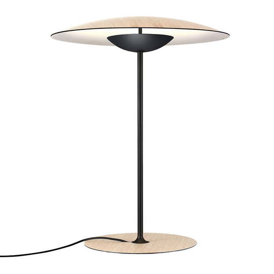 MARSET Ginger M -LED-pöytälamppu Ø42cm tammi/valk.