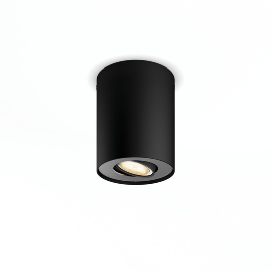 GU10 5W Pillar Hue Single Spot Black