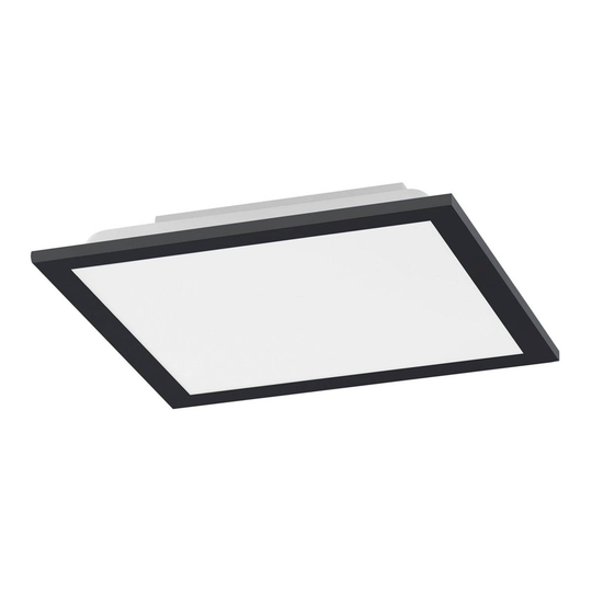 Flat-LED-kattovalaisin, CCT, musta, 29 x 29 cm