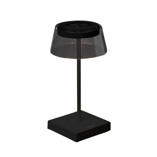 Scilla-LED-pöytälamppu, USB, musta