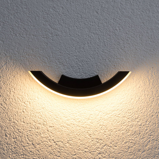 Grafiitin värinen Half-LED-ulkoseinävalaisin
