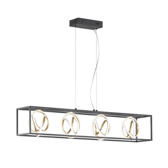 Gisi-LED-riippuvalaisin, CCT, himmennys, 4 lamppua