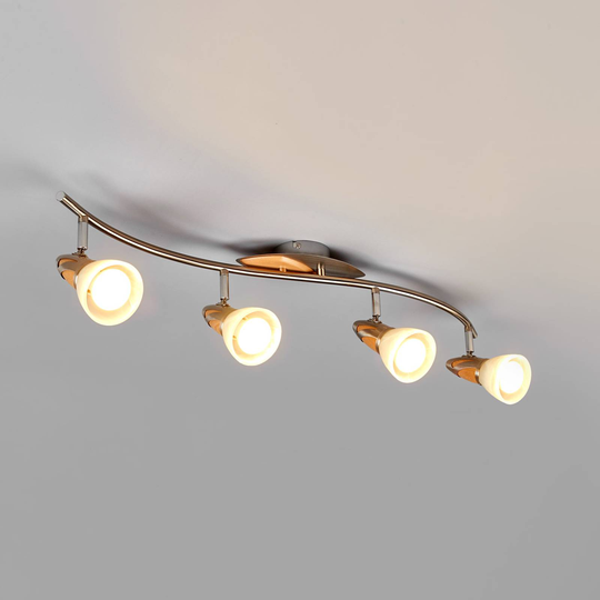 4-lamppuinen puukattovalaisin Marena, E14 LED