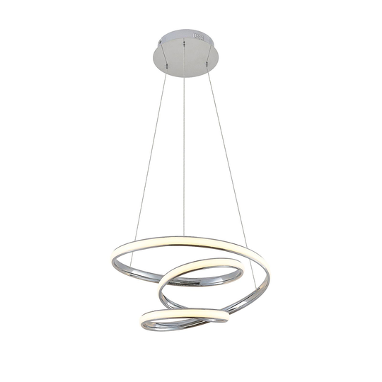 Lucande Sakina -LED-riippuvalaisin kromi Ø 48 cm