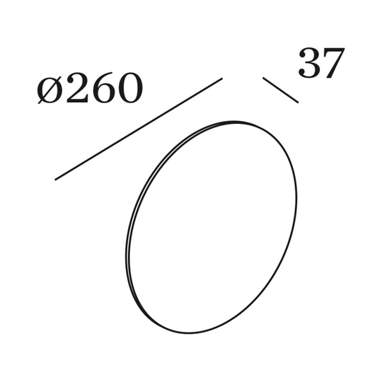 WEVER & DUCRÉ Miles 3.0 round seinä Ø 26cm musta