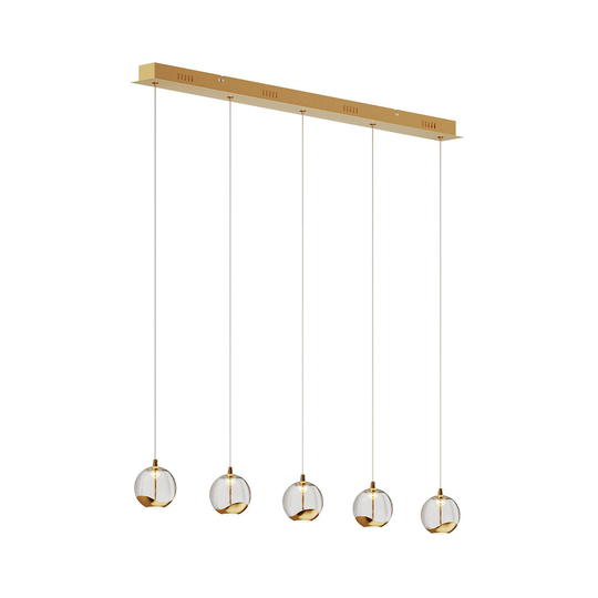 LED-riippuvalaisin Hayley 5-l. pitkänomainen kulta