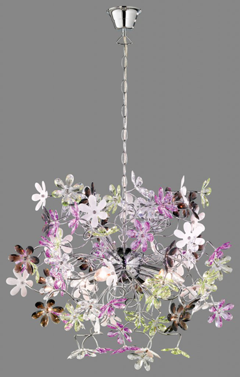 Flower branch pendant 4xE14