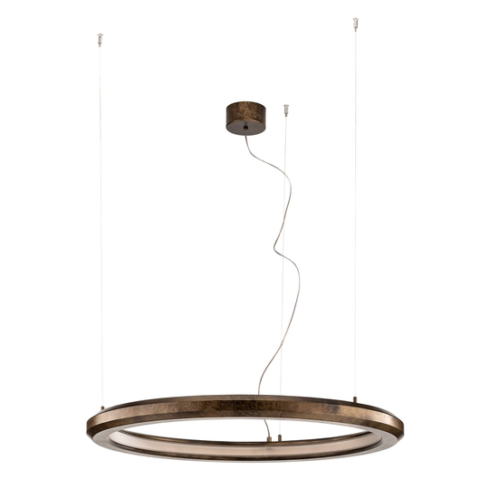 LED-riippuvalaisin Materica sisä, Ø 90 cm messinki