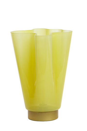 Table lamp LED Ø16,5x29 cm MALU glass light yellow (Keltainen)