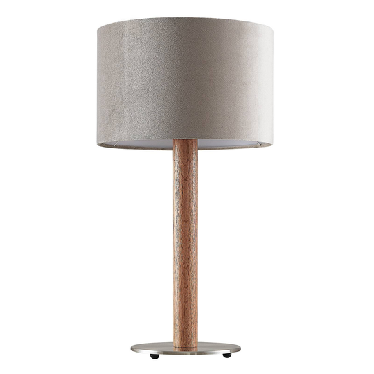 Lucande Heily -pöytälamppu, lieriö, 21 cm, harmaa