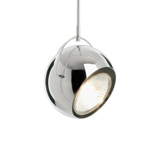 Fabbian Beluga Steel kromi-riippuvalo, Ø 14 cm