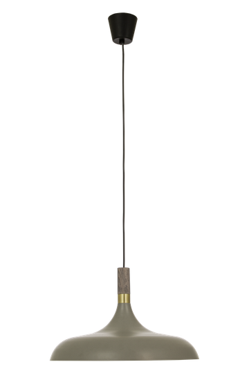 SENSE ceiling lamp 45 cm, white / wood / matte brass (harmaa)