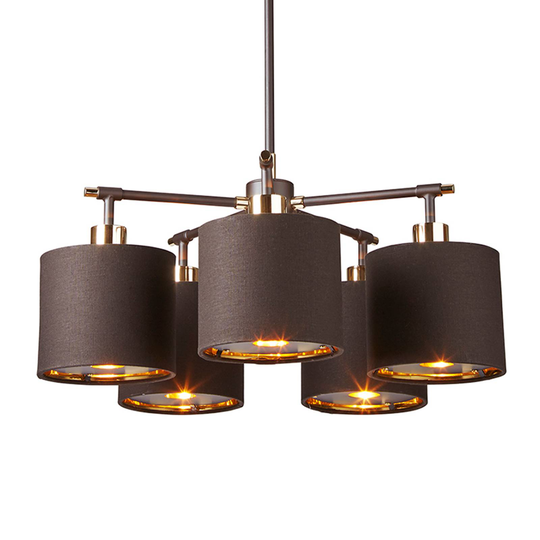 Balance – 5-lamp. riippuvalaisin, ruskea-messinki