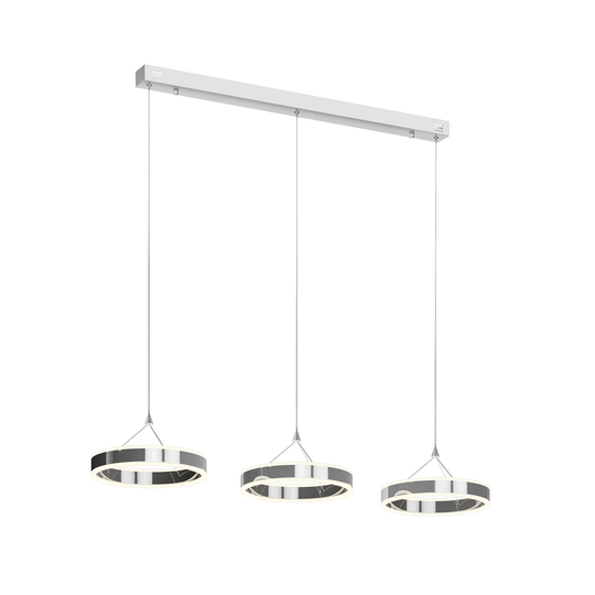 LED-riippuvalaisin Lyani, 3 rengasta vierekkäin