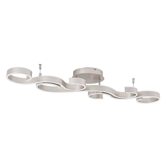Lucande Admira -LED-kattovalo 101 cm nikkeli