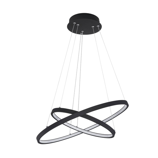 LED-riippuvalaisin Ralph, 2-lamppuinen, musta