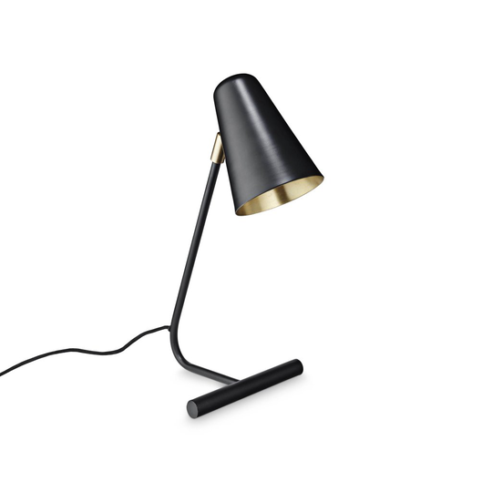 Skrivbordslampa svart/mässing H. Skjalm P (musta)