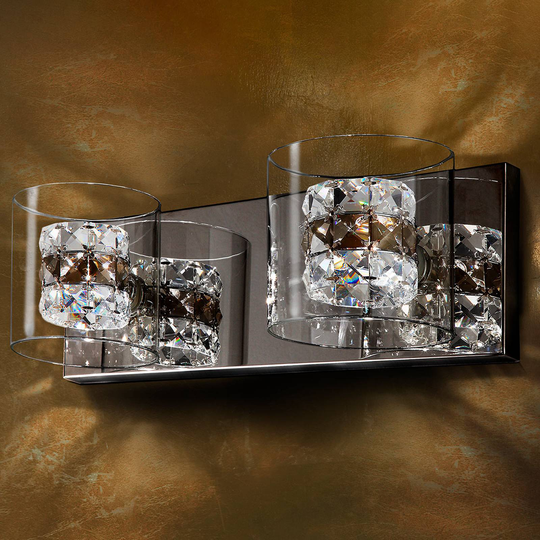 LED-seinävalaisin Flash kristallirenkailla