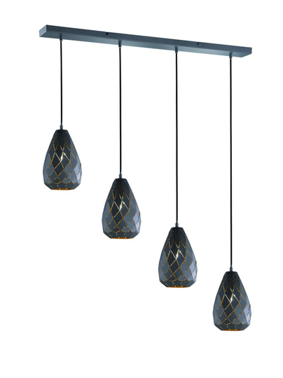 Onyx roof pendant 4L 4xE27 anthracite / gold