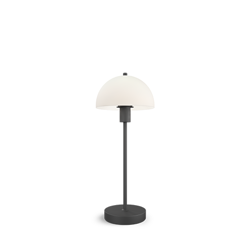 Table lamp Vienda black / glass (Musta)