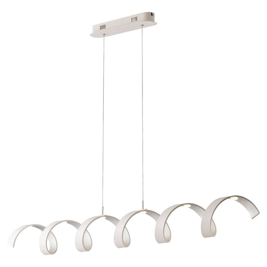 LED-riippuvalaisin Helix, valkoinen-hopea, 125cm