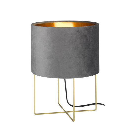 Aura-pöytälamppu, samettivarjostin, K 32 cm harmaa