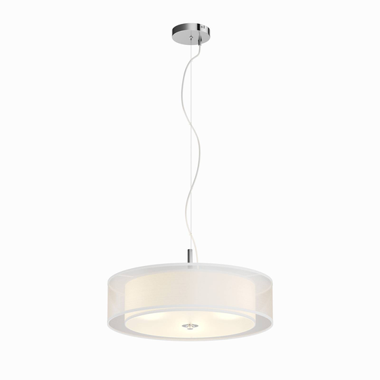 Tekstiiliriippuvalaisin Pikka, E27-LED-lamput