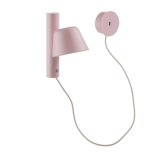 Prandina Bima W1 USB -LED-seinävalaisin, roosa