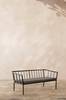 MENTON sohva, 2:n istuttava Black mdf/ metal